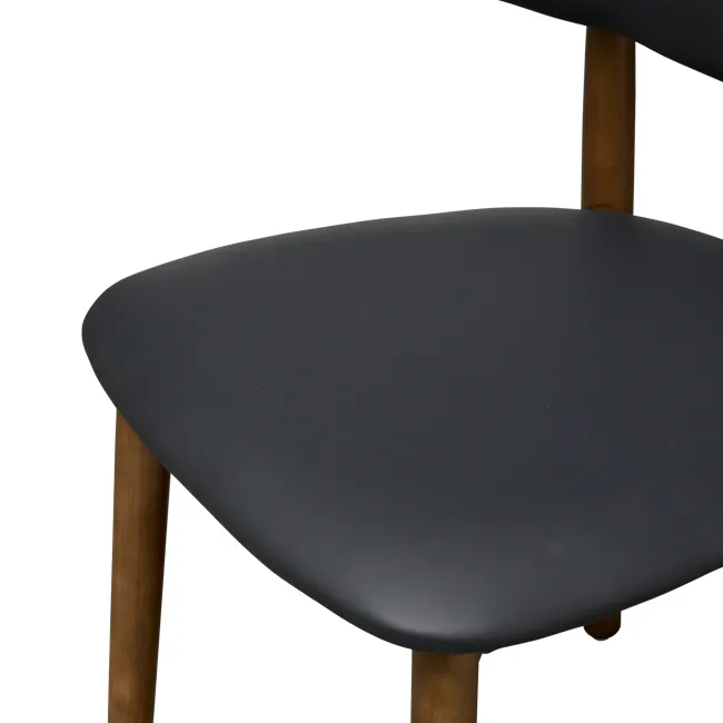 Payson Dining Chair - Walnut, Black (Faux Leather) - 6