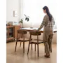Solis Dining Chair - Walnut, Chestnut Brown (Fabric) - 7