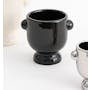 Trophy Ceramic Pot - Glossy Black - 1