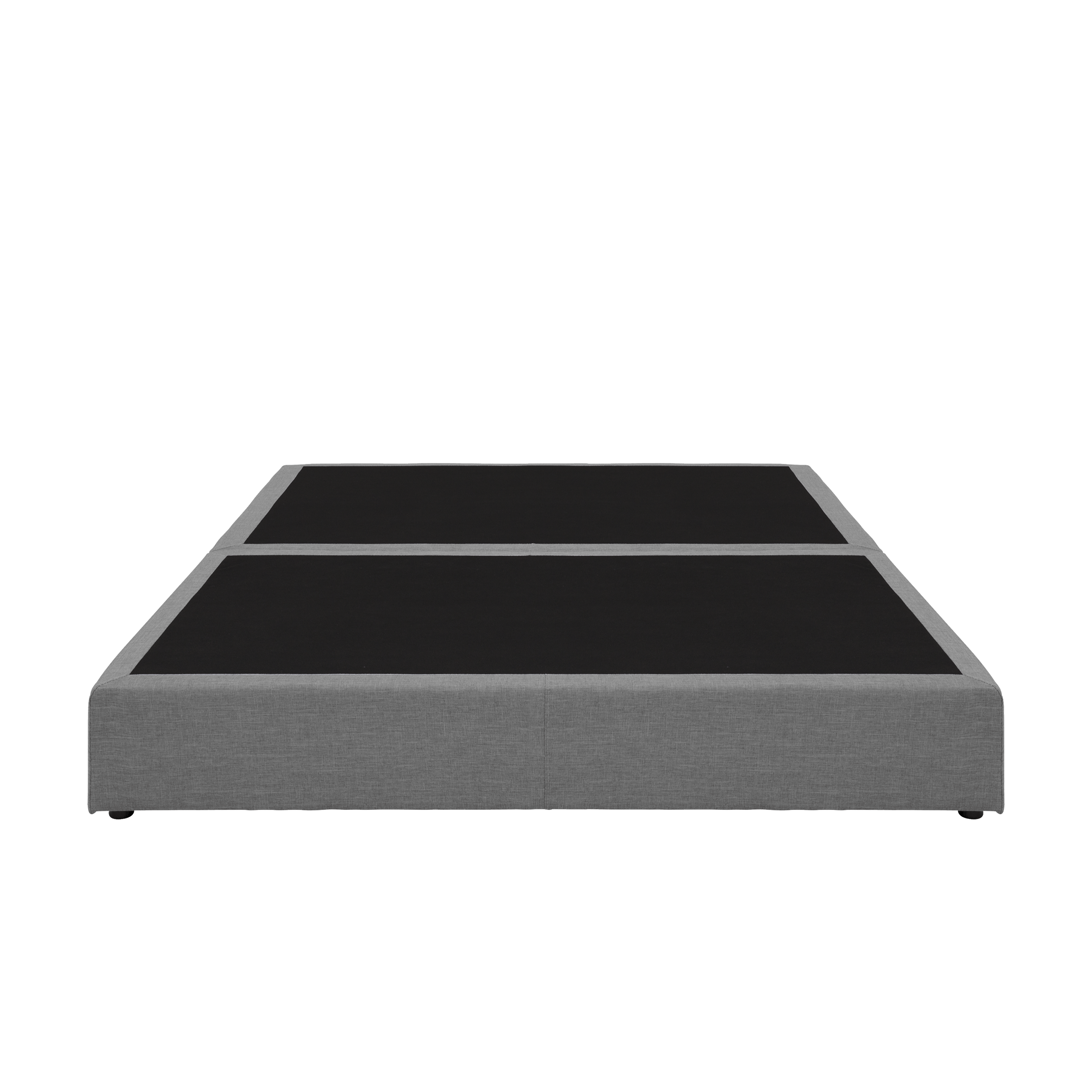 ESSENTIALS Queen Box Bed Grey (Fabric), HV Basic Beds & Bedroom