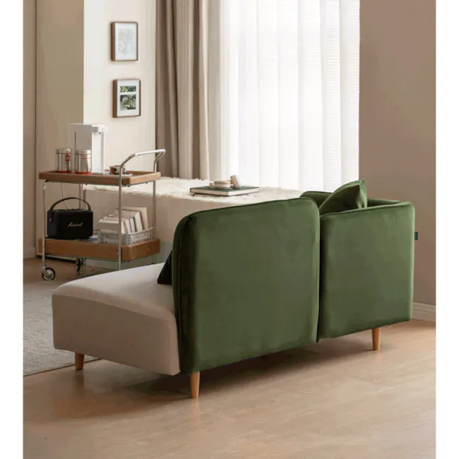 Sadie Left Arm Chaise Sofa - Beige Green - 9