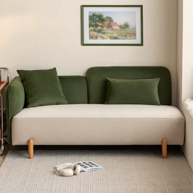 Sadie Left Arm Chaise Sofa - Beige Green - 10