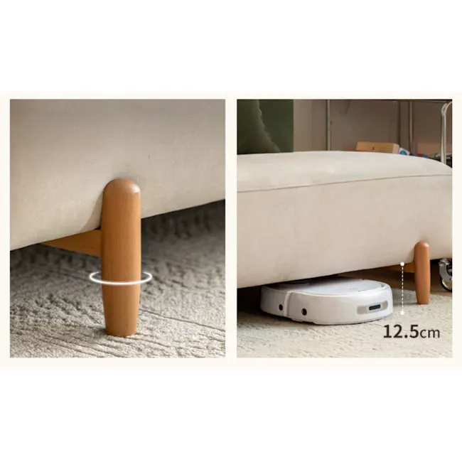 Sadie Left Arm Chaise Sofa - Beige Green - 13