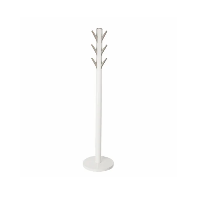 Flapper Coat Rack - White - 1 - White, modern, minimalist, cylindrical, stand, freestanding, decorative, contemporary