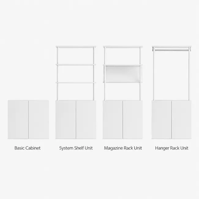 Moni Storage Cabinet with 3-Tier Shelf 0.8m - Black - 10