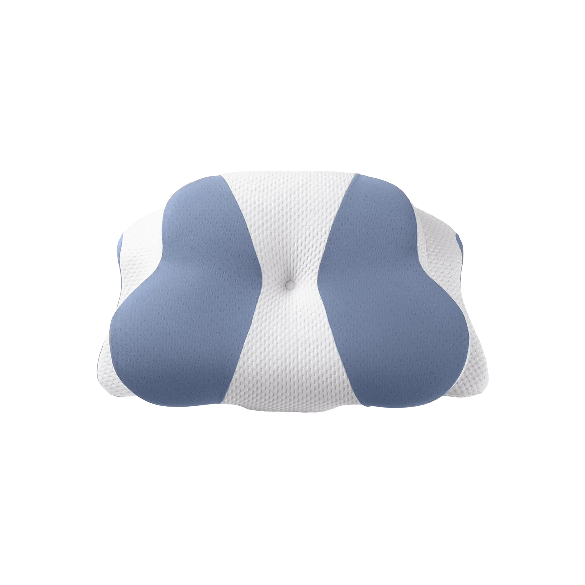 Bellami Plus Tech Series Arc-Butterfly Memory Foam Pillow Ergonomic Neck Support - White / Blue