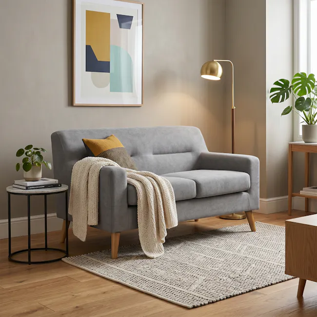 (As-is) Damien 2 Seater Sofa - Grey (Scratch Resistant) - 1 - 8