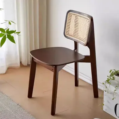(As-is) Arine Rattan Dining Chair - Walnut