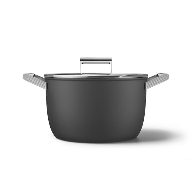 SMEG Casserole with Lid - Black (2 Sizes) - 1