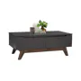 Miah Coffee Table - Walnut, Grey - 7