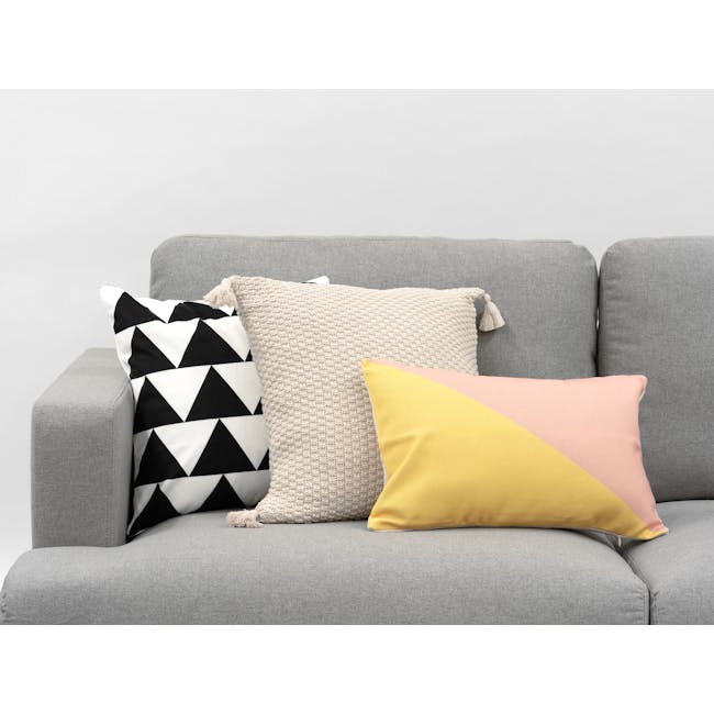 Laura Knitted Cushion Cover - Cream - 3
