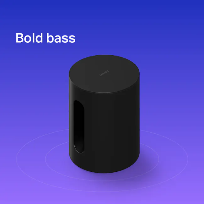 Sonos Sub Mini - Black - 3 - Bold bass, Sonos, sleek design, modern sound, immersive audio experience, high-quality sound