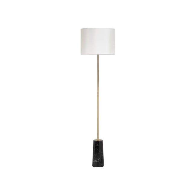Alyssa Floor Lamp - Black, Brass - 0