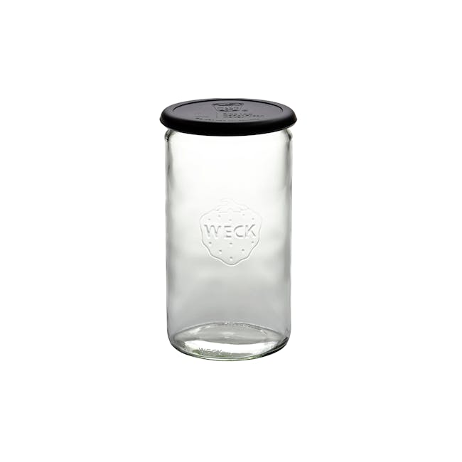 Weck Jar Cylinder with Black Silicone Lid (3 Sizes) - 0