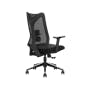 Swivo Table 1.2m - Natural with Damien Mid Back Office Chair - Black (Waterproof) - 10