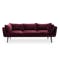 (As-is) Sable 3 Seater Sofa - Ruby (Velvet) - 1 - 0