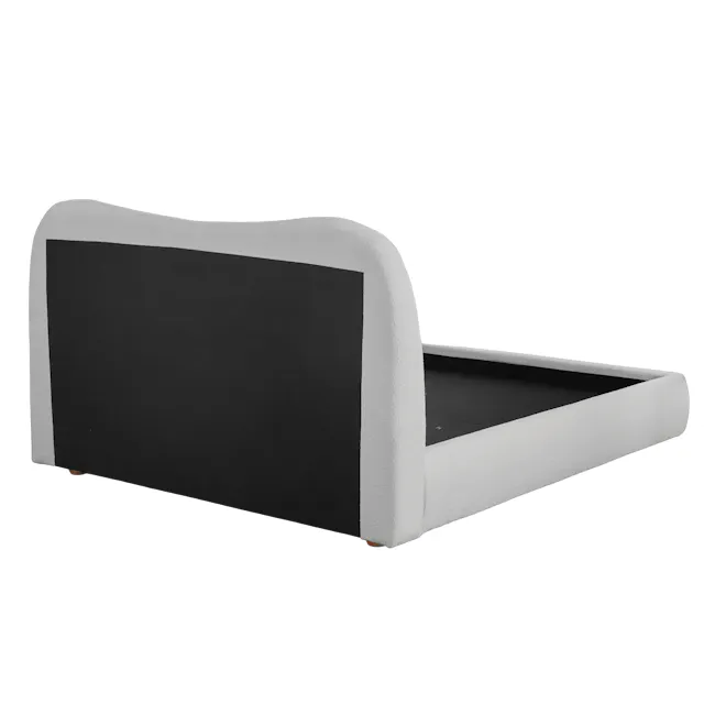 Arianna King Bed - Grey Boucle - 6