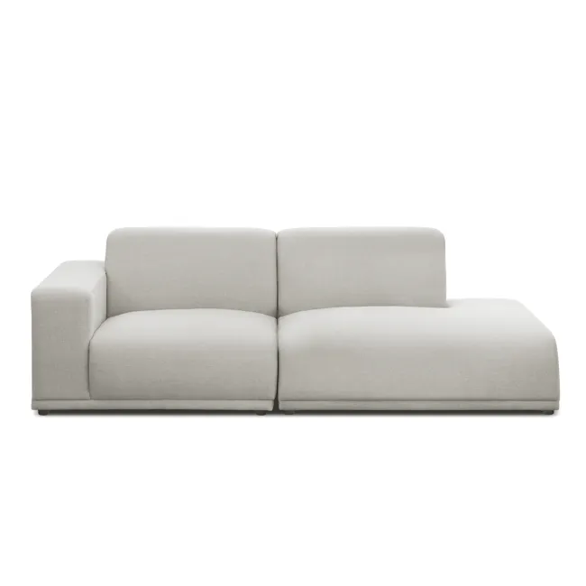 Milan 3 Seater Extended Sofa - Ivory (Fabric) - 1