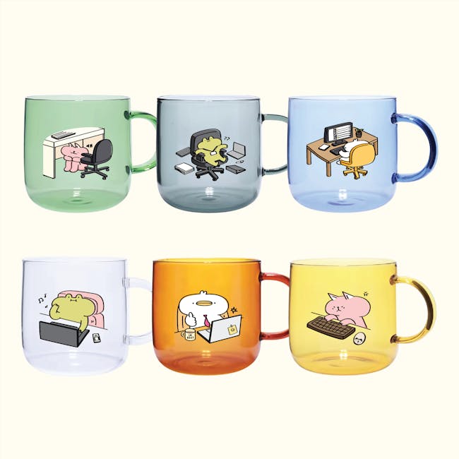 Employed At What Cost Frog Glass Cup - Grey - 6