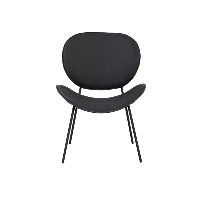 Ormer Lounge Chair - Matt Black, Titanium (Faux Leather) - 3