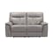 (As-is) Henri 2 Seater Recliner Sofa - Mirage Grey (Genuine Cowhide + Faux Leather) - 0