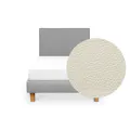 ESSENTIALS Single Headboard Divan Bed - Snow (Faux leather)