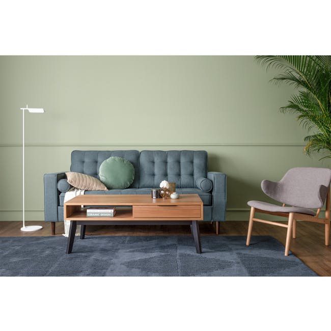 Royce 3 Seater Sofa - Nile Green (Fabric) - 1
