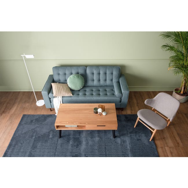 Royce 3 Seater Sofa - Nile Green (Fabric) - 4