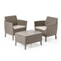 Salemo Balcony Sofa Set with Rectangle Table - Cappuccino - 0