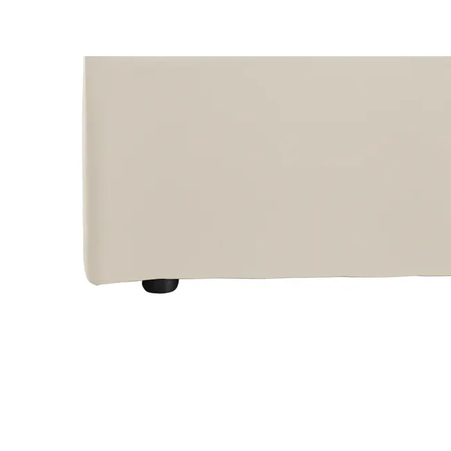 Arthur Single Storage Bed - Ivory (Faux Leather) - 8 - Creamy beige, soft texture, smooth finish, elegant design, minimalist