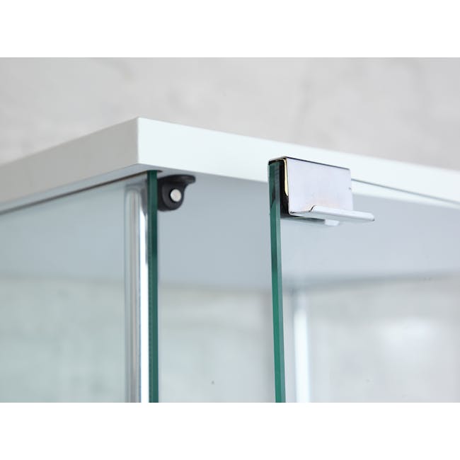 Haider Glass Cabinet 0.4m - White - 3