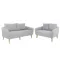 Hana 3 Seater Sofa with Hana 2 Seater Sofa - Light Grey