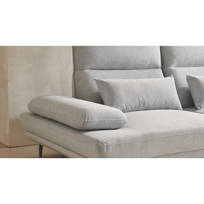 Cornell 3 Seater Adjustable Chaise Sofa - Cream (Pet Friendly) - 13