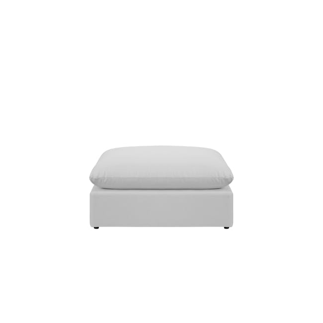 Russell Ottoman - Silver (Eco Clean Fabric) - 0