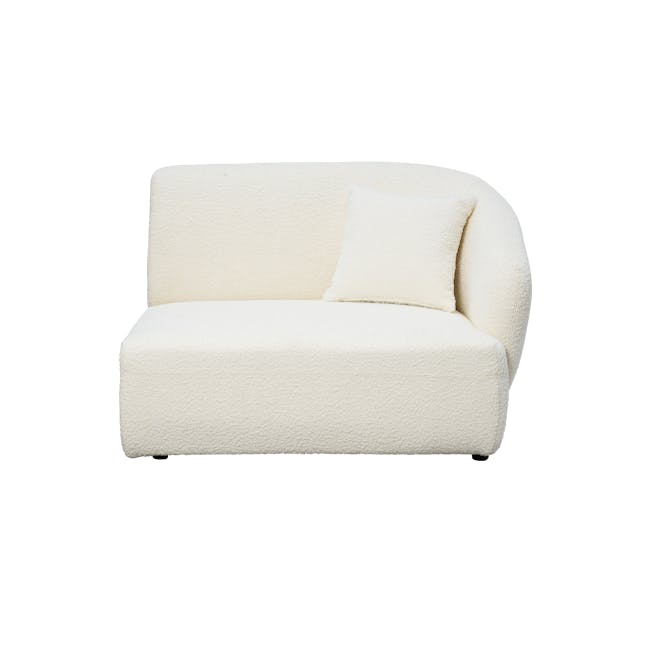 Nomi Corner Sectional Sofa - White Boucle (Eco Clean Fabric) - 5