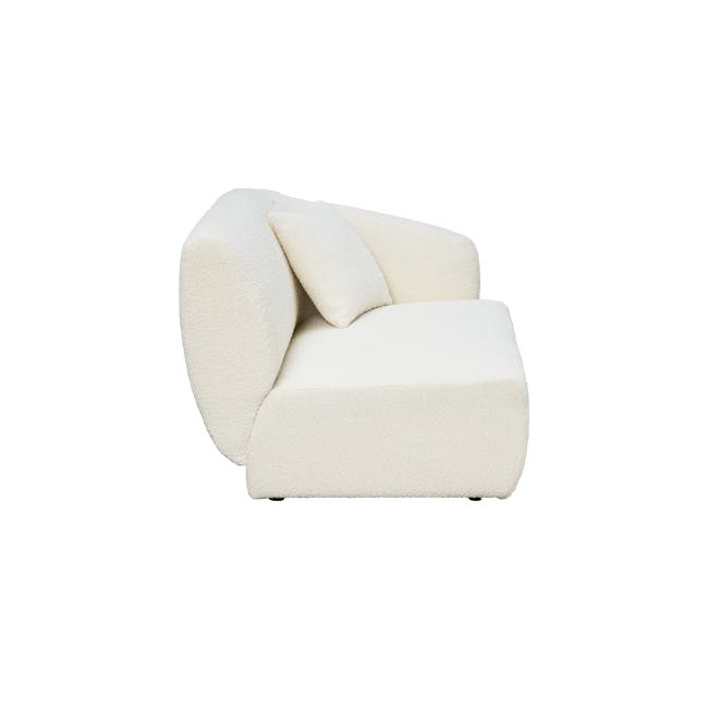 Nomi Corner Sectional Sofa - White Boucle (Eco Clean Fabric) - 8
