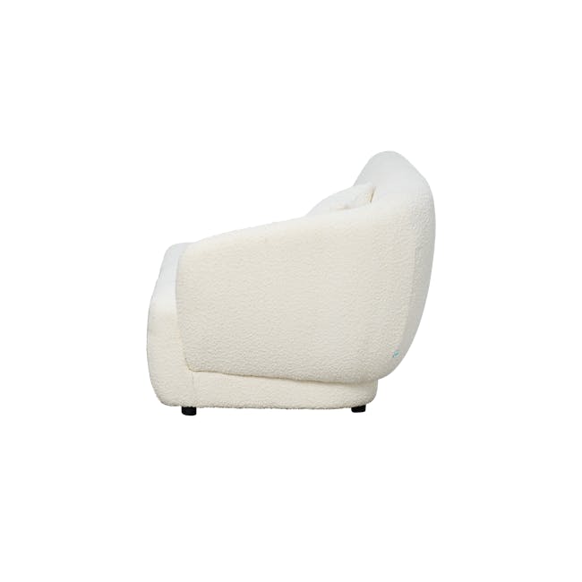 Nomi Corner Sectional Sofa - White Boucle (Eco Clean Fabric) - 9