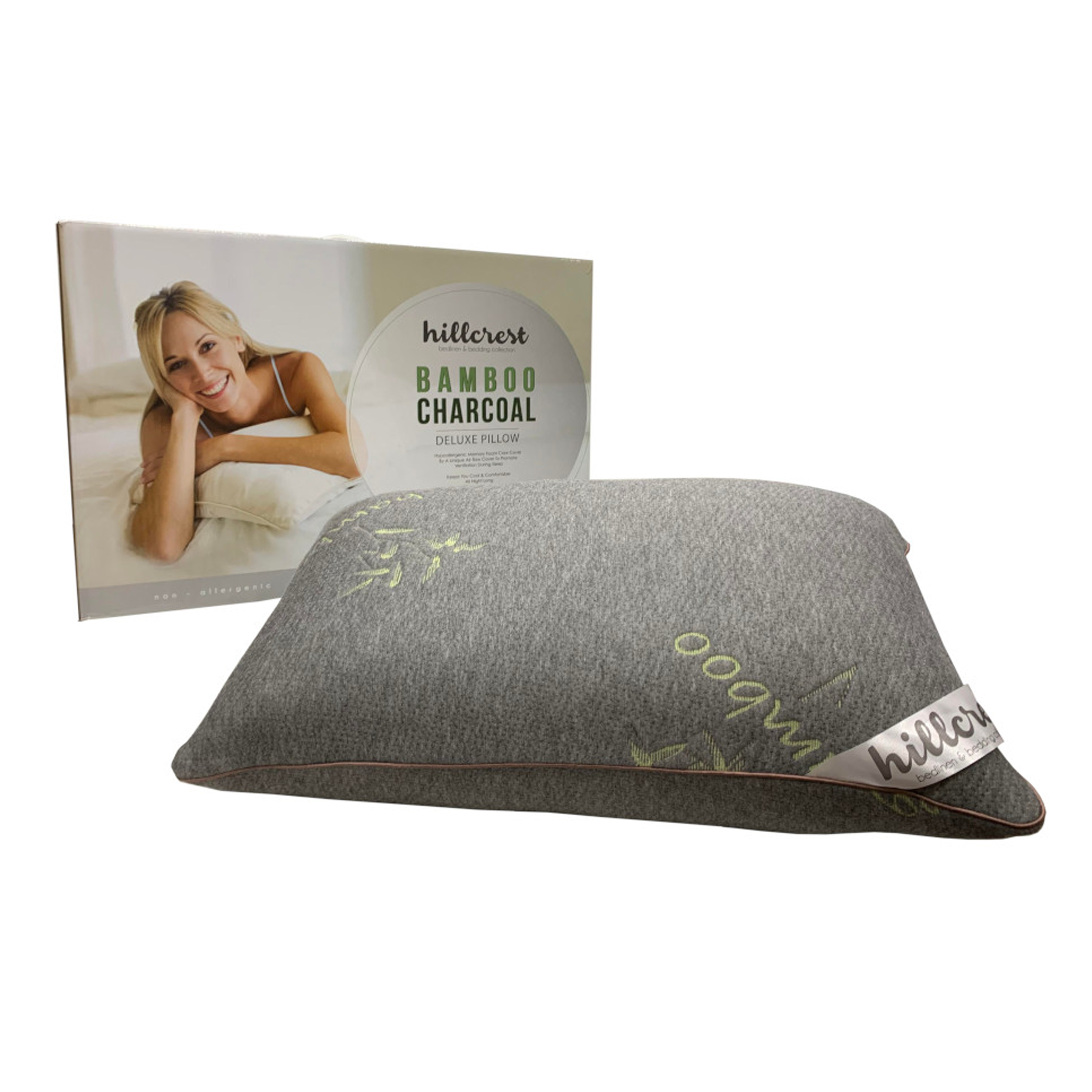 Hillcrest Bamboo Charcoal Memory Foam Pillow