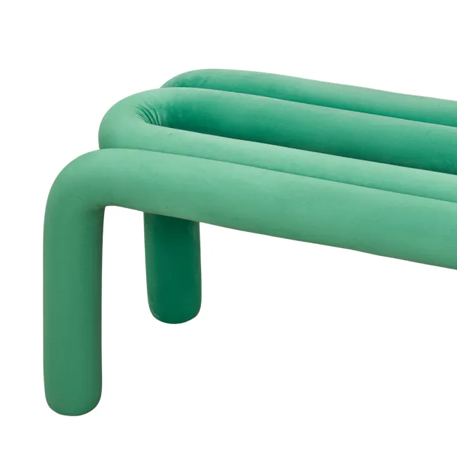 Pilo Bench 1m - Mint Green (Velvet) - 3