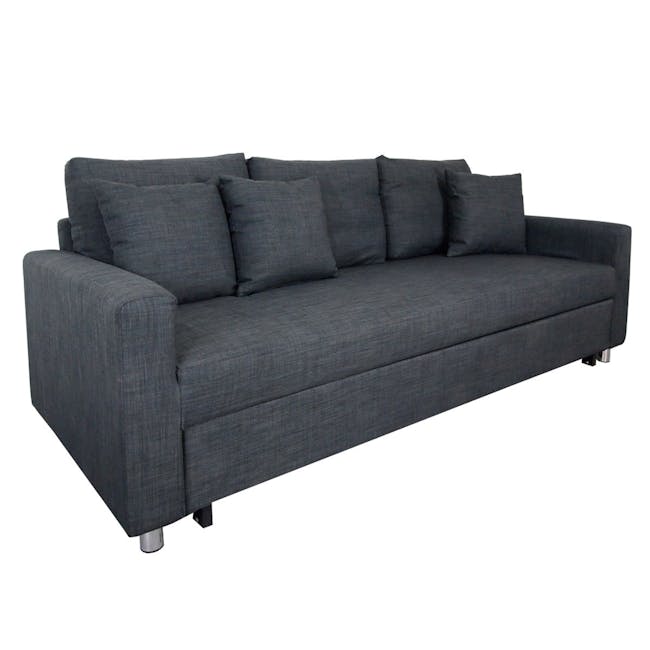Vernon 3 Seater Sofa Bed - Dark Grey - 3