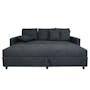 Vernon 3 Seater Sofa Bed - Dark Grey - 2