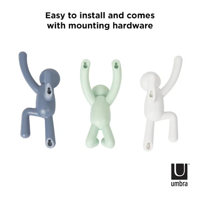 Buddy Wall Hook - Pastel (Set of 3) - 6 - Ergonomic dog-shaped accessories, Portable and easy to assemble, Lightweight and