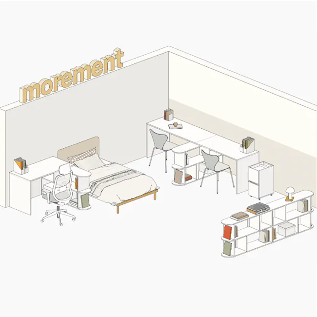 Andy 4-tier Bookshelf 1.2m - 12 - Modern bedroom design with ergonomic furniture, Workspace integration with study area