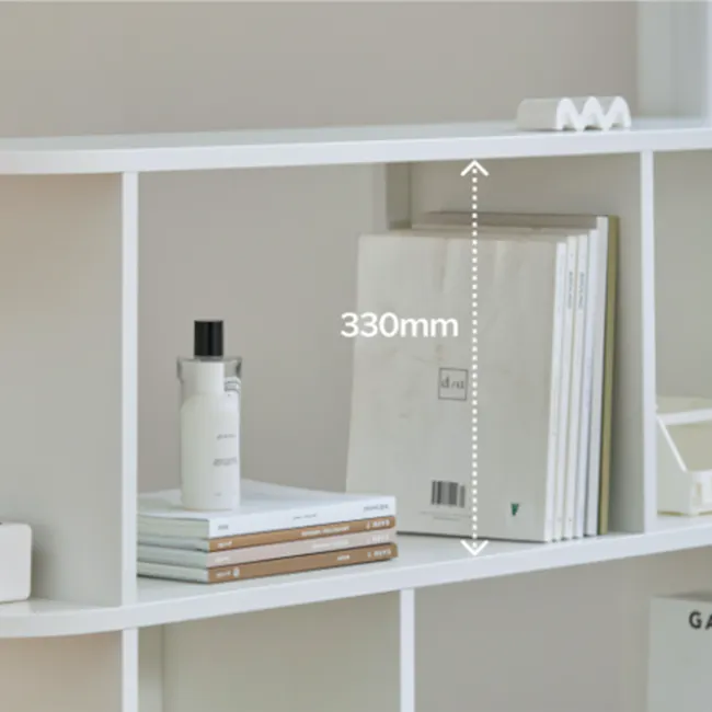 Andy 4-tier Bookshelf 1.2m - 11 - White minimalist shelf, vertical book stack, modern decor, clean design, soft color