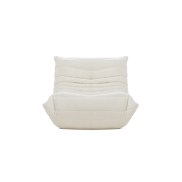 Hayward 1 Seater Low Sofa - White Boucle - Image 1