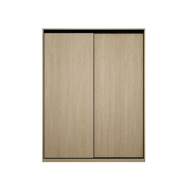 Lorren Sliding Door Wardrobe 2 - Herringbone Oak - 0