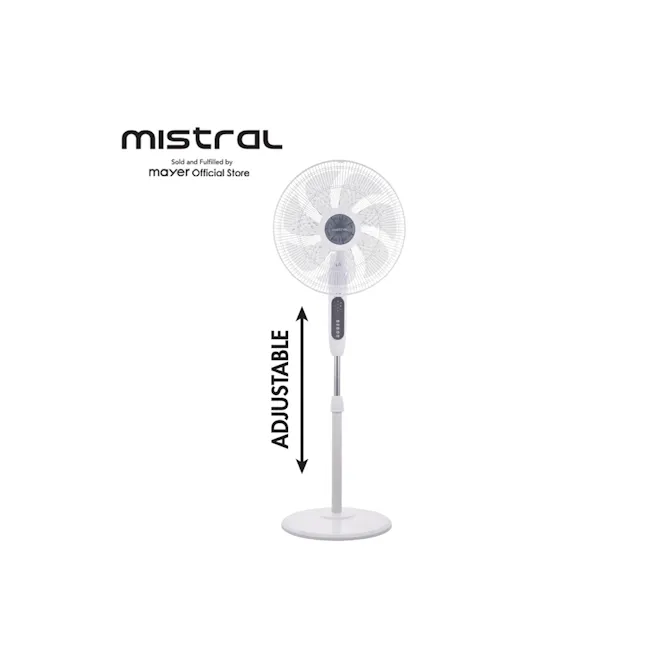 Mistral 16” Stand Fan with Remote MSF1637R - 2 - Adjustable fan stand, Sleek design with adjustable features, Modern fan