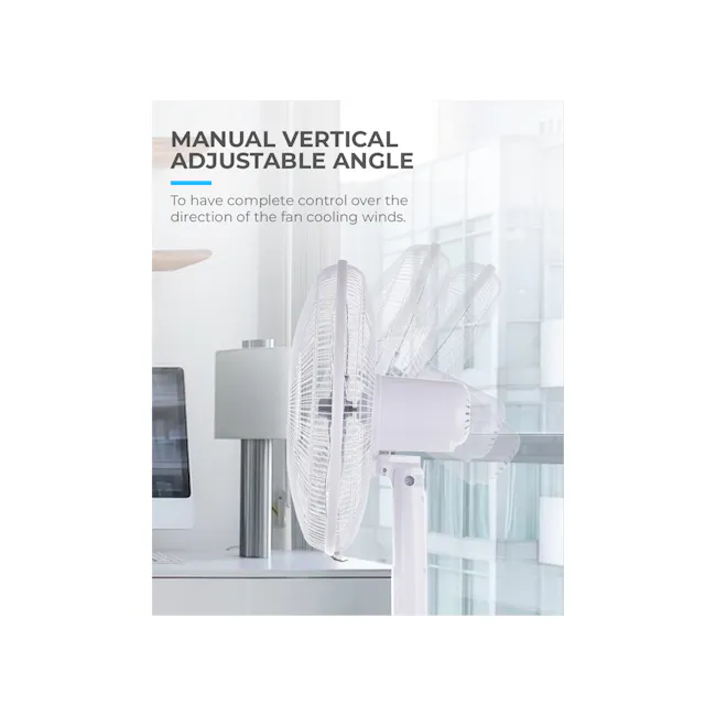 Mistral 16” Stand Fan with Remote MSF1637R - 6 - Manual vertical adjustable angle, complete control, fan cooling winds