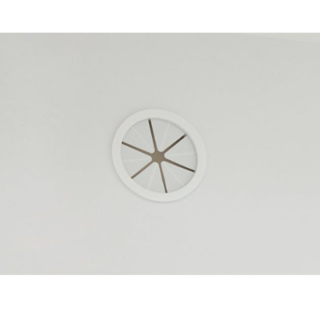 Benson Tall Cabinet 0.8m - 4 - Circular light fixture with star-shaped design, Minimalist ceiling light fixture, White