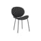 Ormer Dining Chair - Matt Black, Titanium (Faux Leather)